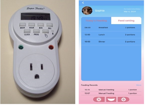 Digital Timer and feeding schedule on App